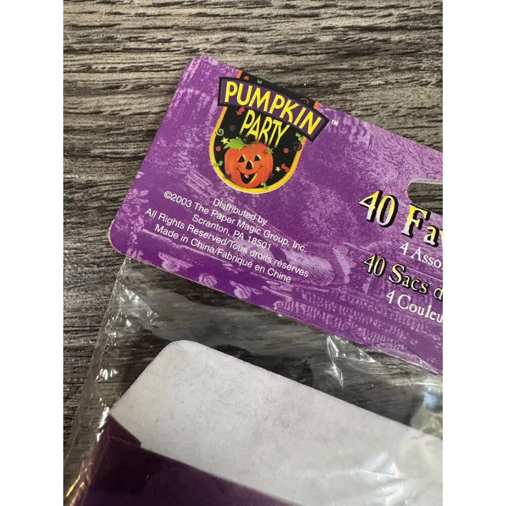 Vintage Halloween Party Favor Bags 160+ & Pair Spooky Specs Boo Treats Pumpkin